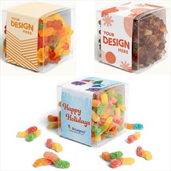 CC6002 Gummy Candy Cube With Full Color Wrap Imprint